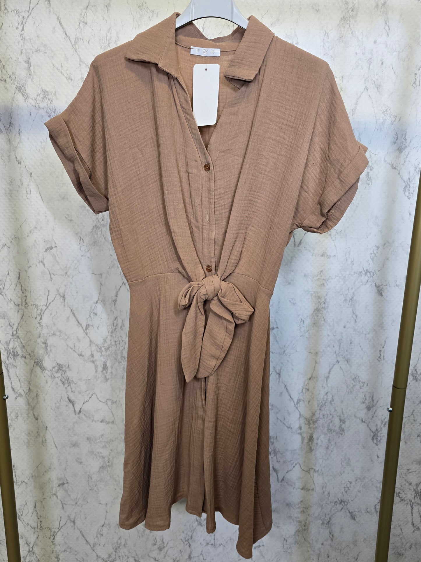 Sommer Kleid Baumwolle knielang
