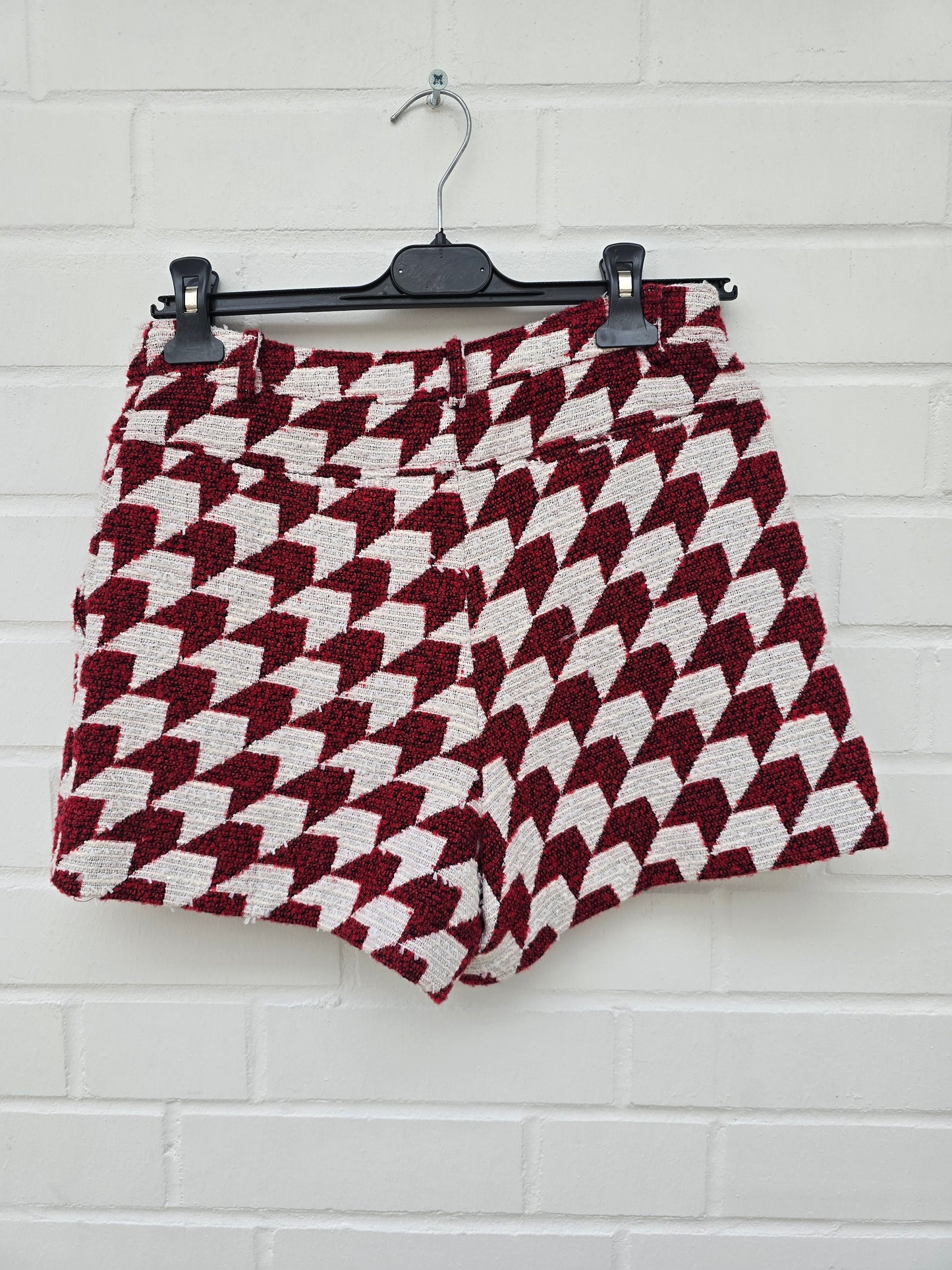 (Stange2) Diane von Furstenberg Short weiß rot kariert Gr S