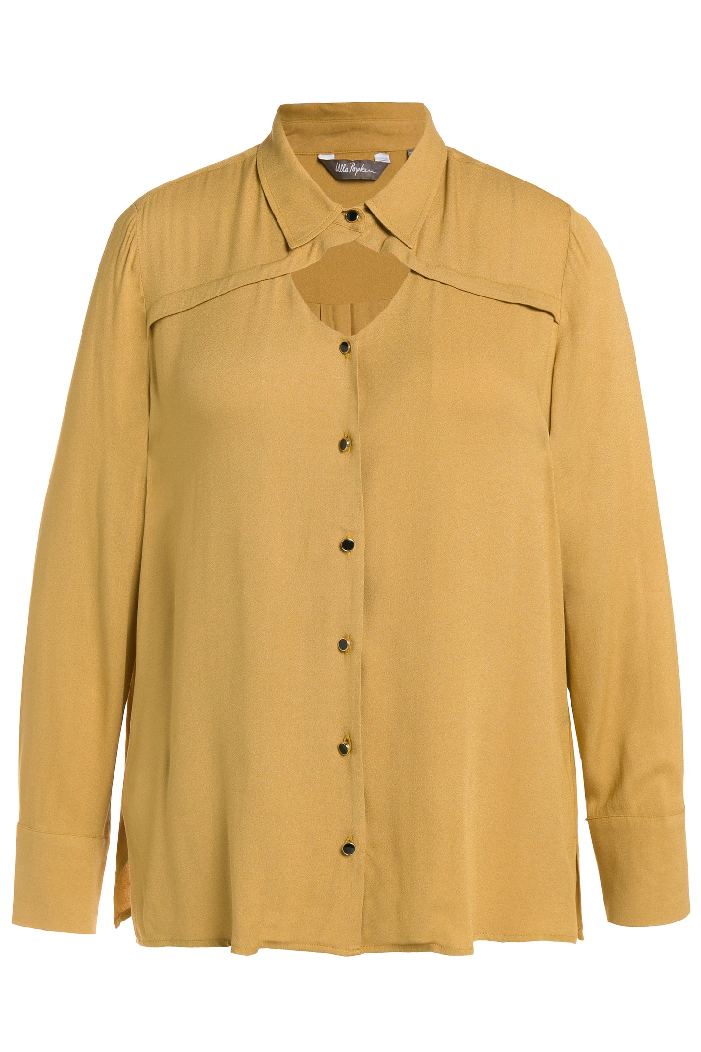 (U12) Ulla Popken Bluse Senfbraun 810331 316