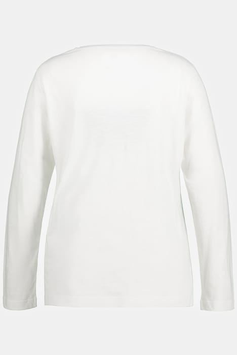 (U30) Ulla Popken Langarmshirt weiß