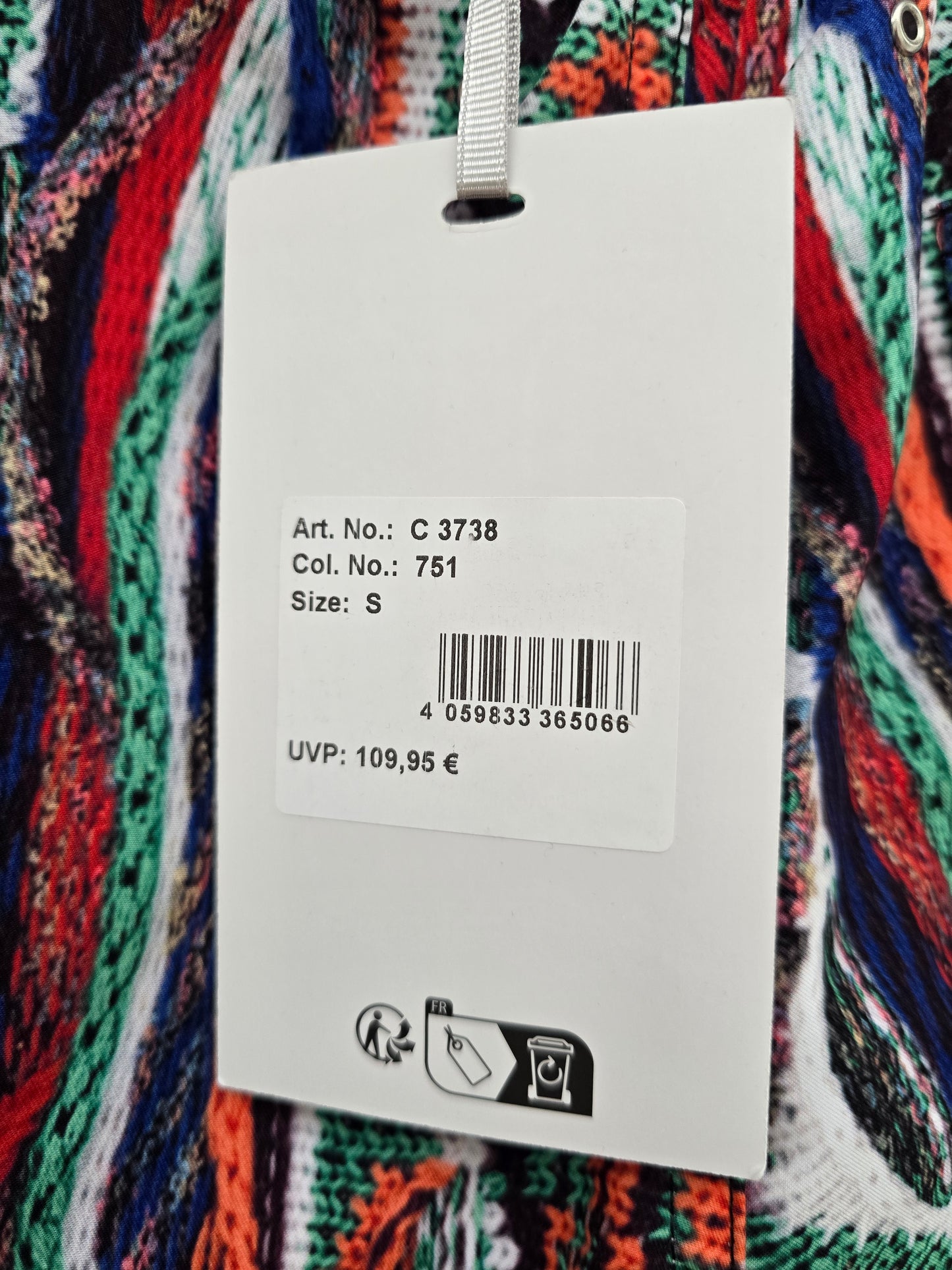 (Stange2) Carlo Colucci Badehose muster orange bunt Gr S