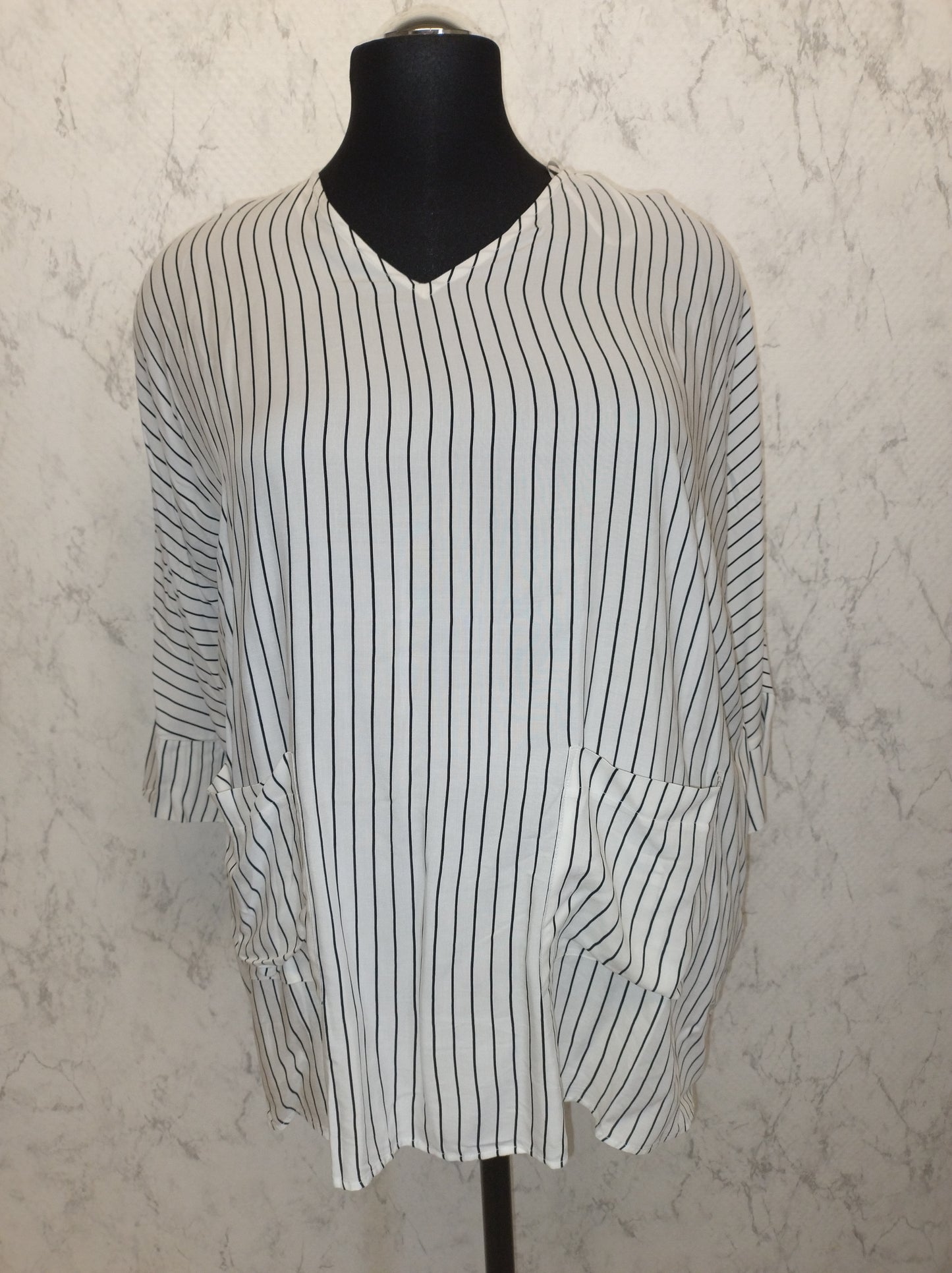 (U4) Ulla Popken Bluse gestreift 804795 200
