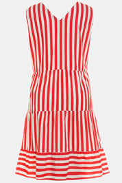 (U2) Ulla Popken Kleid Rot/weiß gestreift 807339