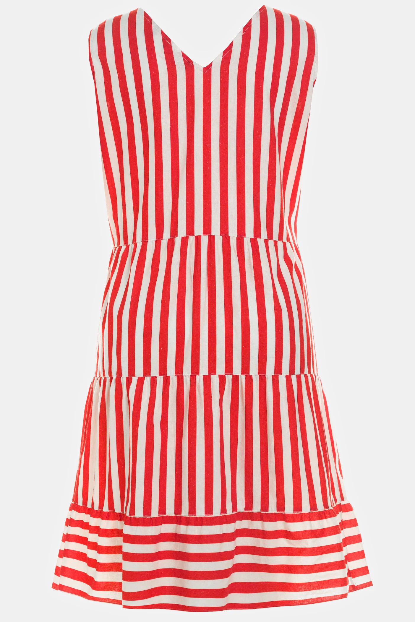 (U2) Ulla Popken Kleid Rot/weiß gestreift 807339