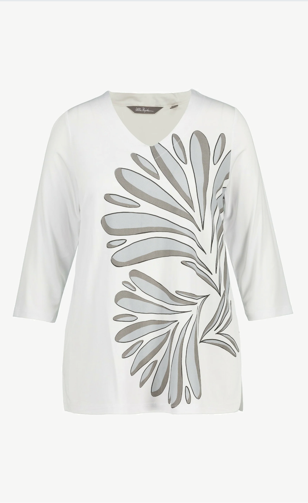 (U10) Ulla Popken Langarmshirt weiß 811890 200