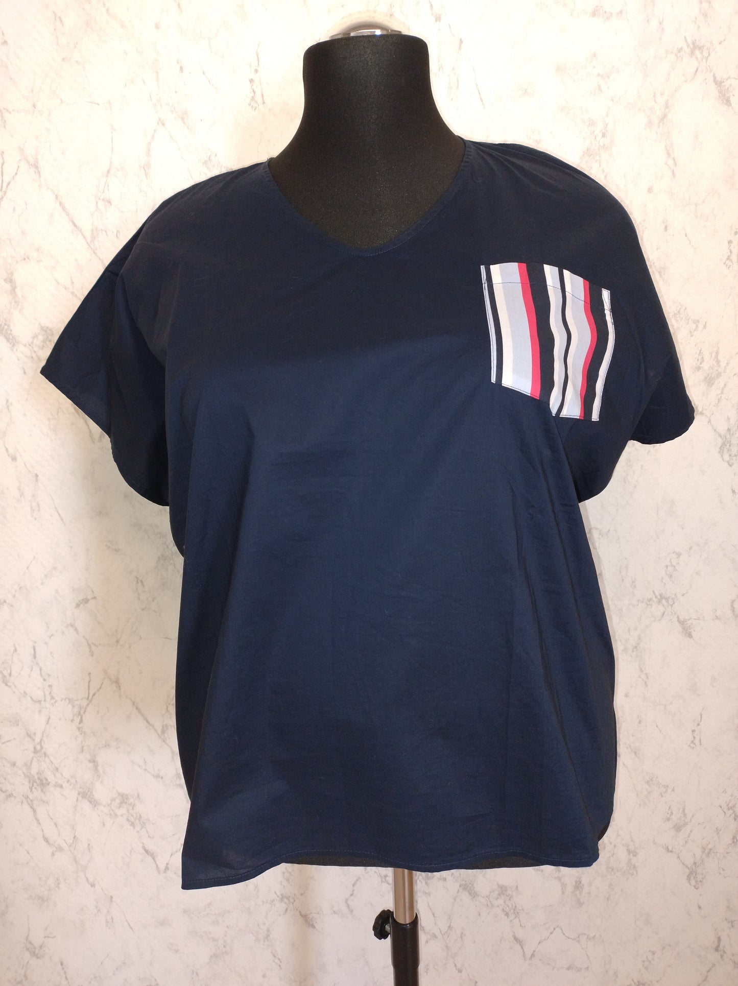 (U10) Ulla Popken T-Shirt Navy 747469 70
