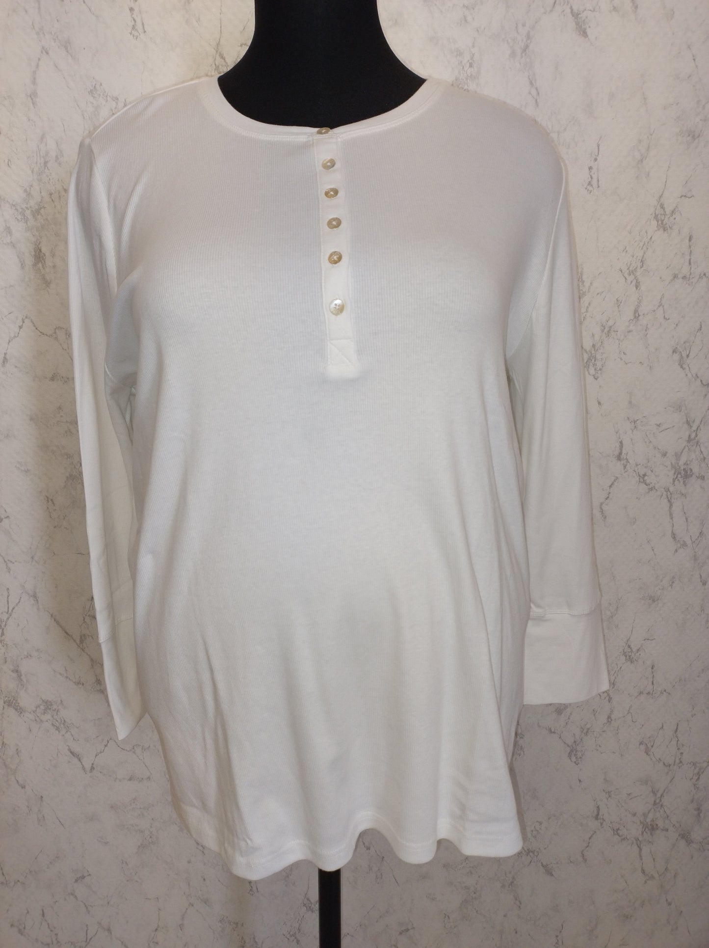(U31) Ulla Popken Langarmshirt weiß 809296 200