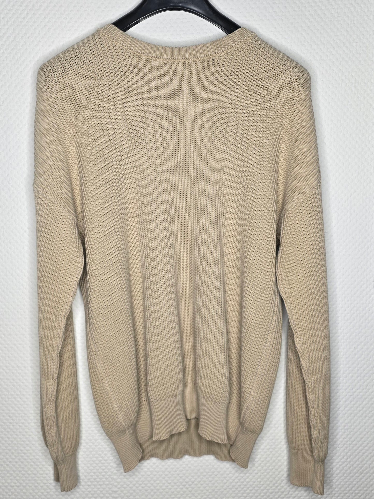 (51) Carlo Colucci Strickpullover beige Aufdruck hinten C5117 Col 56