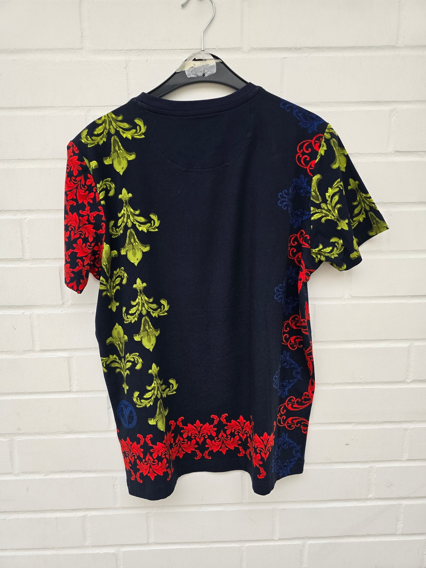(Stange2) Carlo Colucci Tshirt schwarz muster Gr S