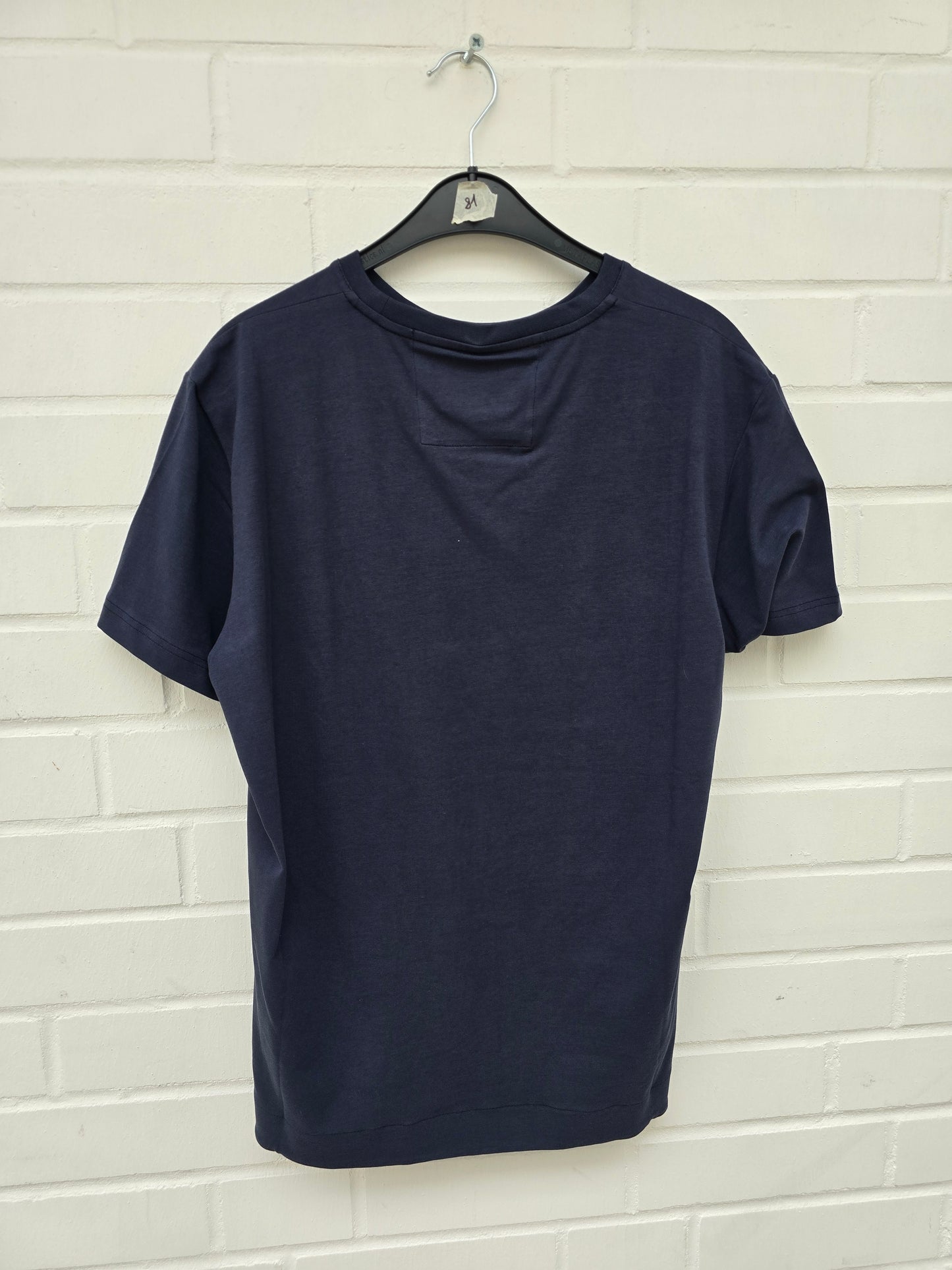 (79) Carlo Colucci Tshirt unisex dunkelblau Gummi Logo