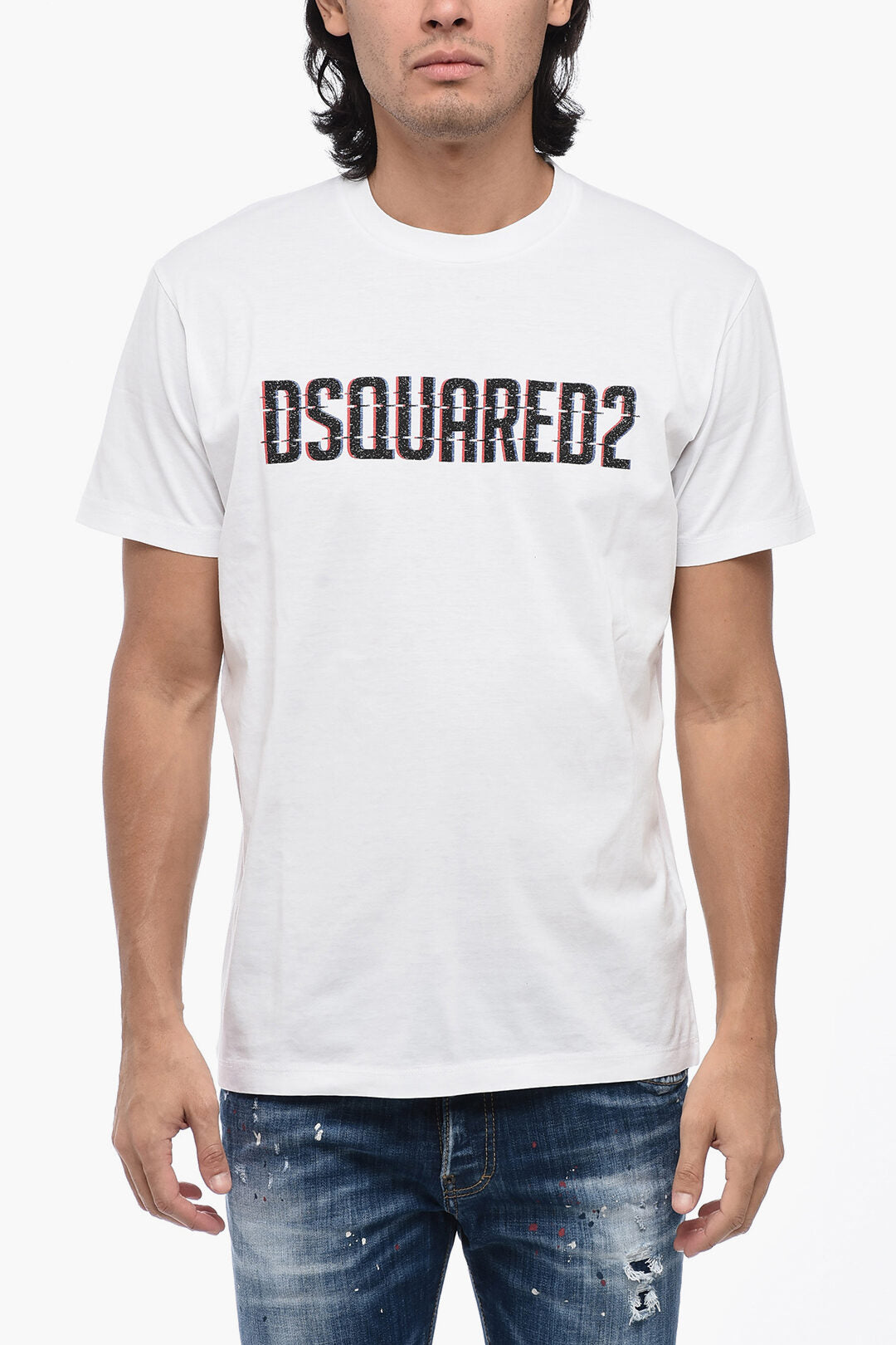 (127)DSQUARED2 T Shirt weiß