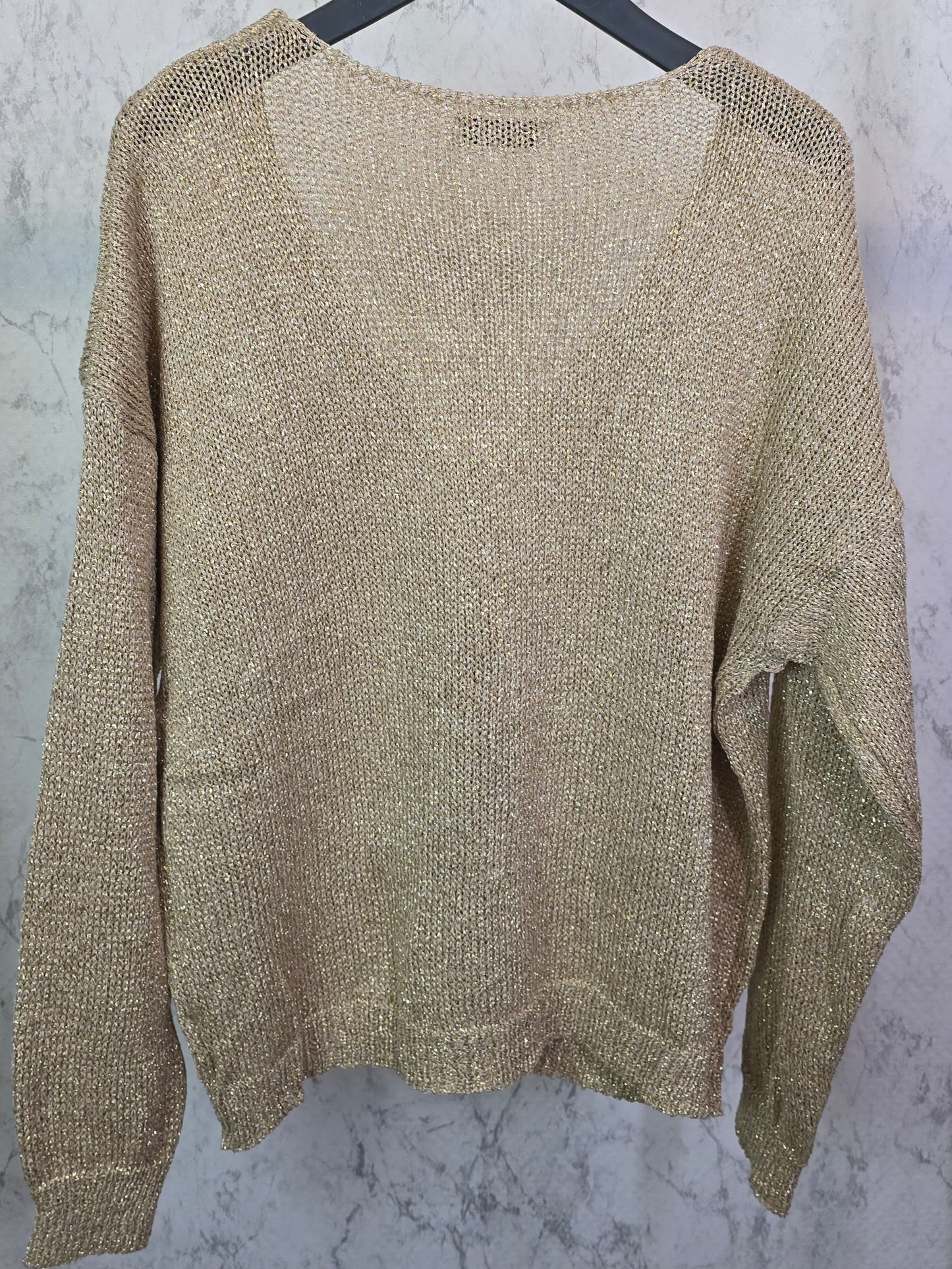 Strickpullover Übergangspullover gold