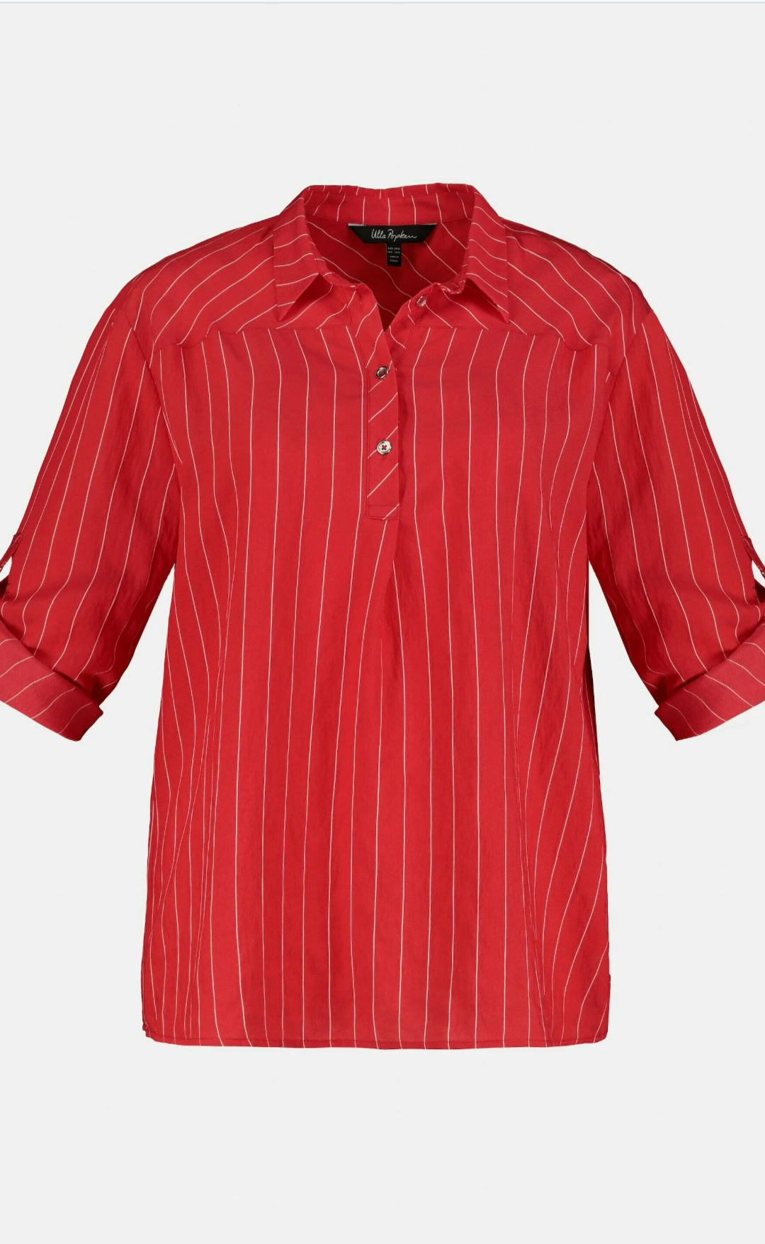 (U30) Ulla Popken Bluse Rot/weiß 791266 530