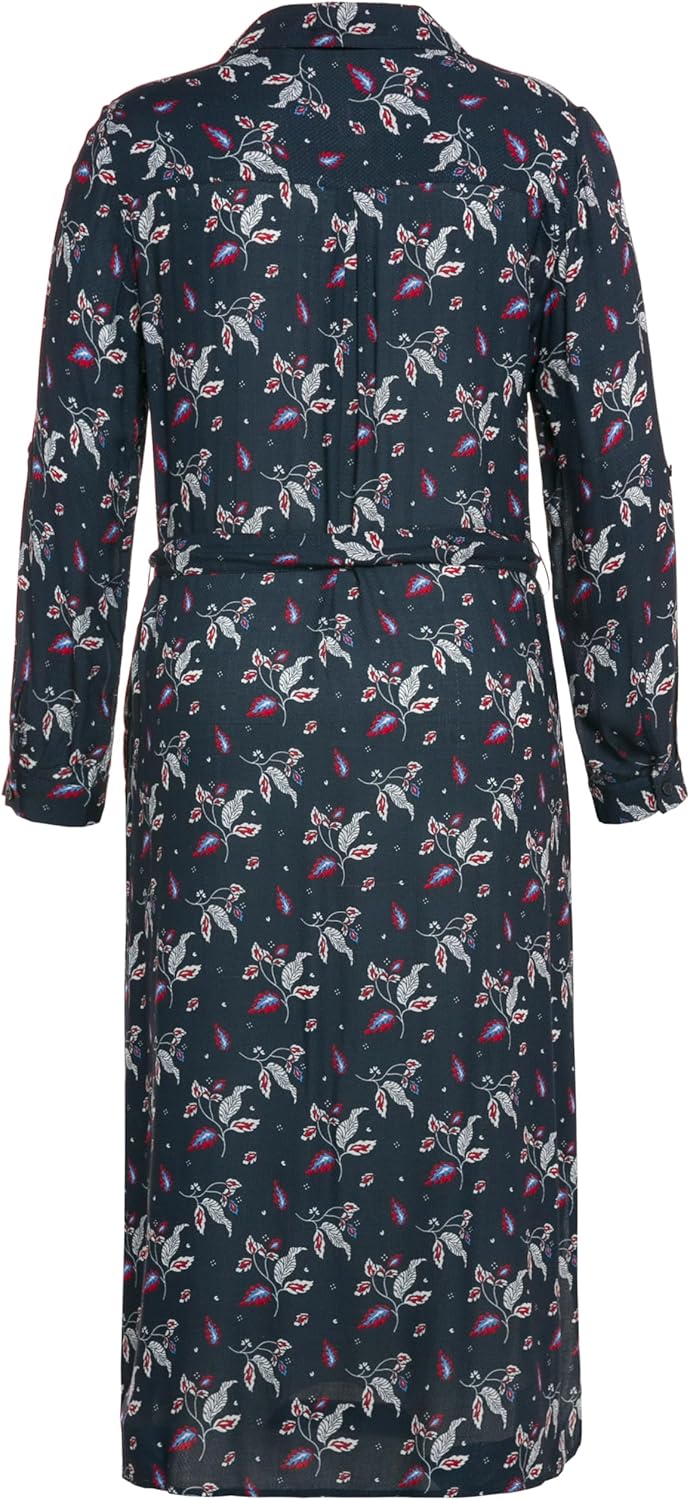 (U2) ULLA POPKEN Kleid dunkelblau Blumenmuster 802537 130