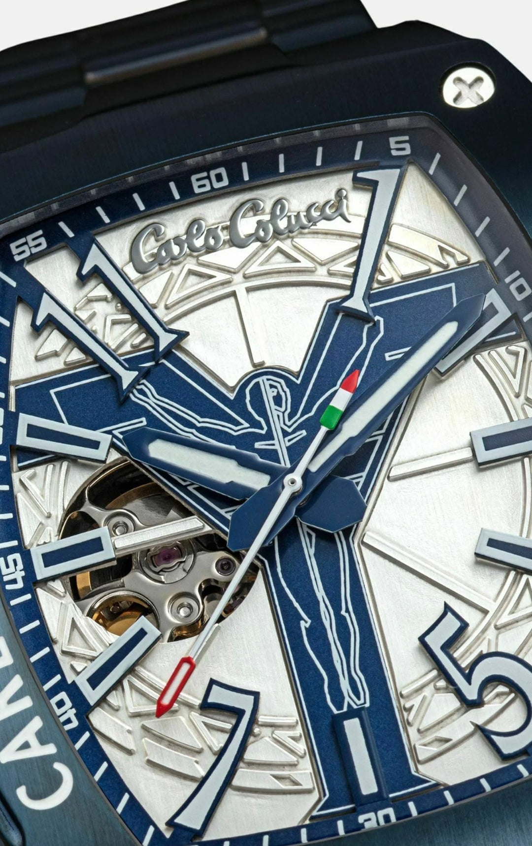 Nr7 Carlo Colucci Armbanduhr navyblau Metall + 2 Jahre Herstellergarantie