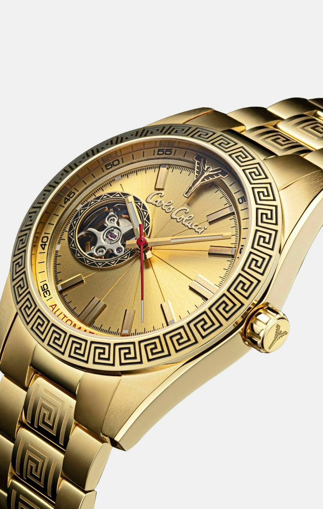 Nr13 Carlo Colucci Armbanduhr gold Metallarmband Automatik + 2 Jahre Herstellergarantie