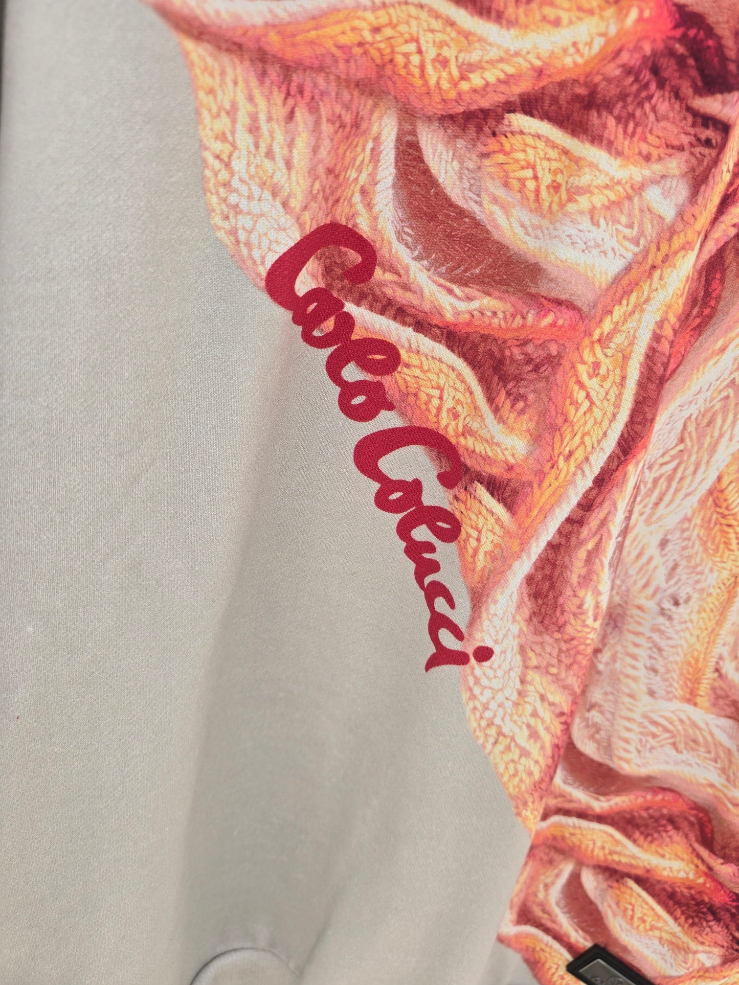 (105) Carlo Colucci Hoodie orange 3d muster