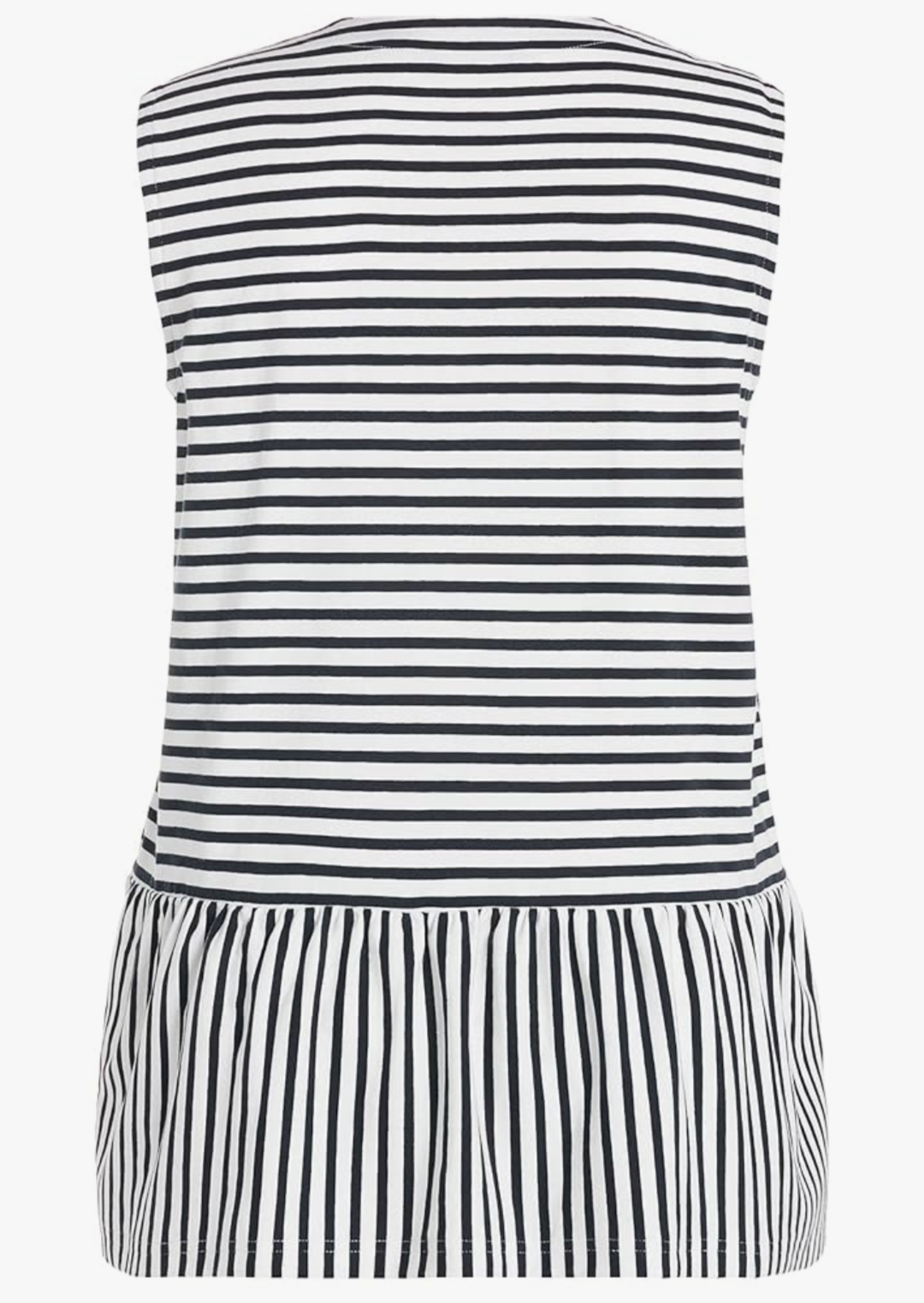 (U23) Ulla Popken Tanktop schwarz/weiß gestreift 806687 130