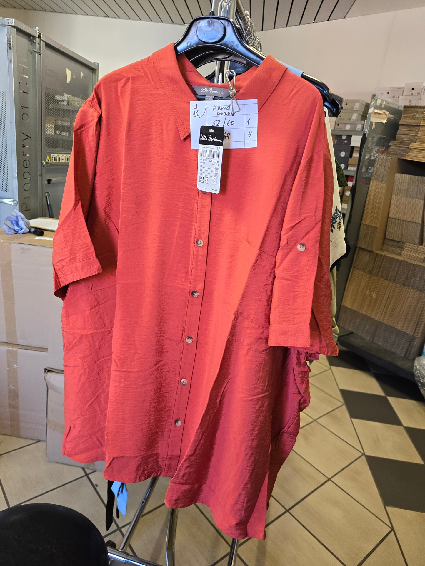 (11) ULLA POPKEN Hemd rot 747255 68