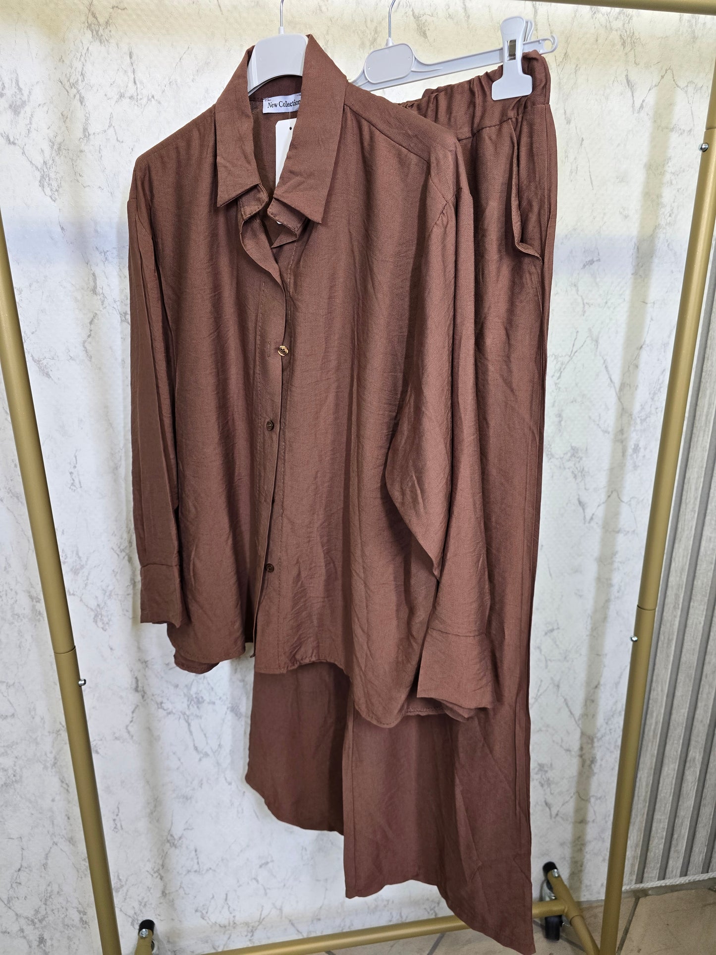Zweiteiler Hemd und Hose seidenglanz weiches Viskose