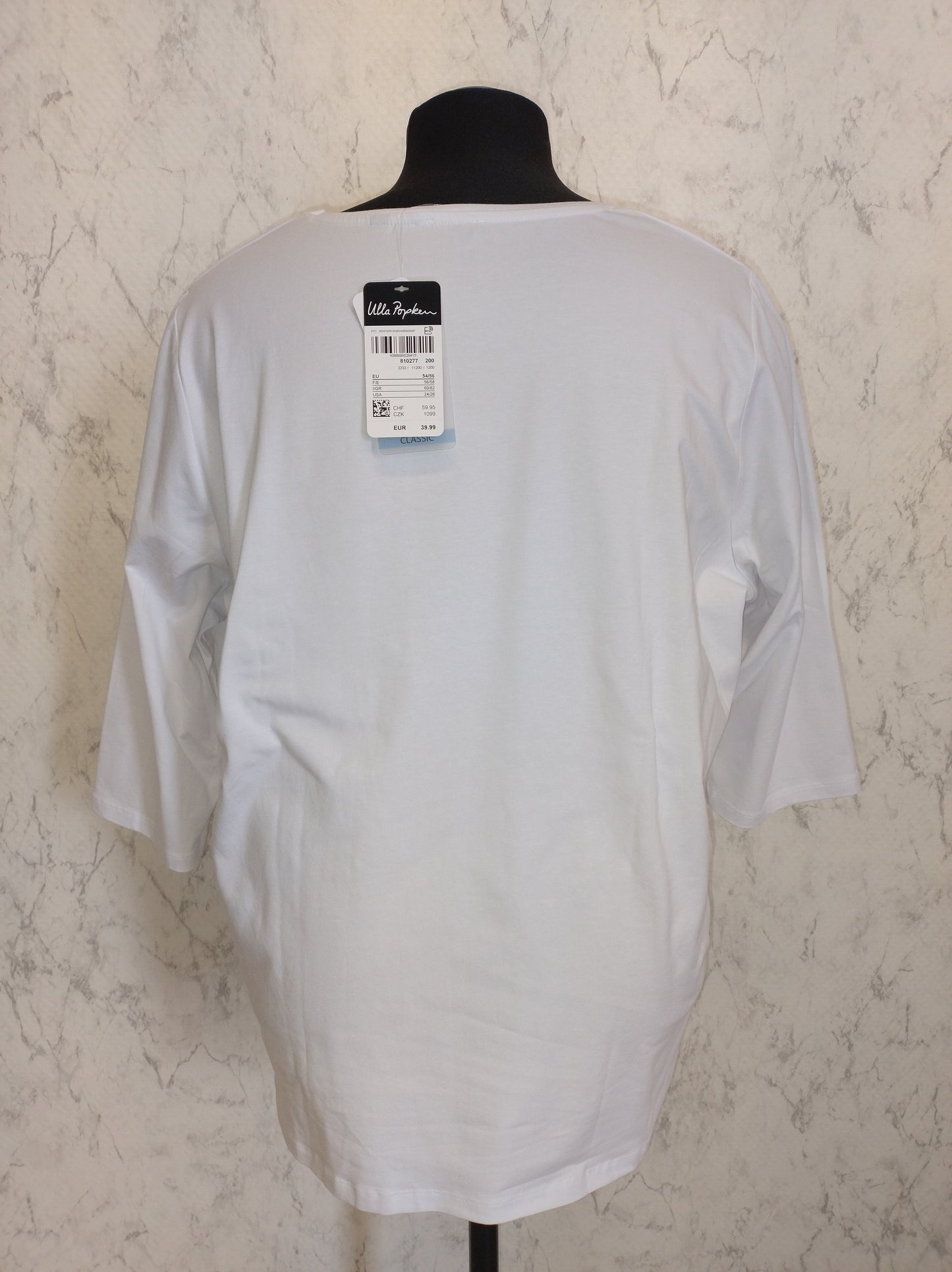 (U10) Ulla Popken T-Shirt weiß 810277 200