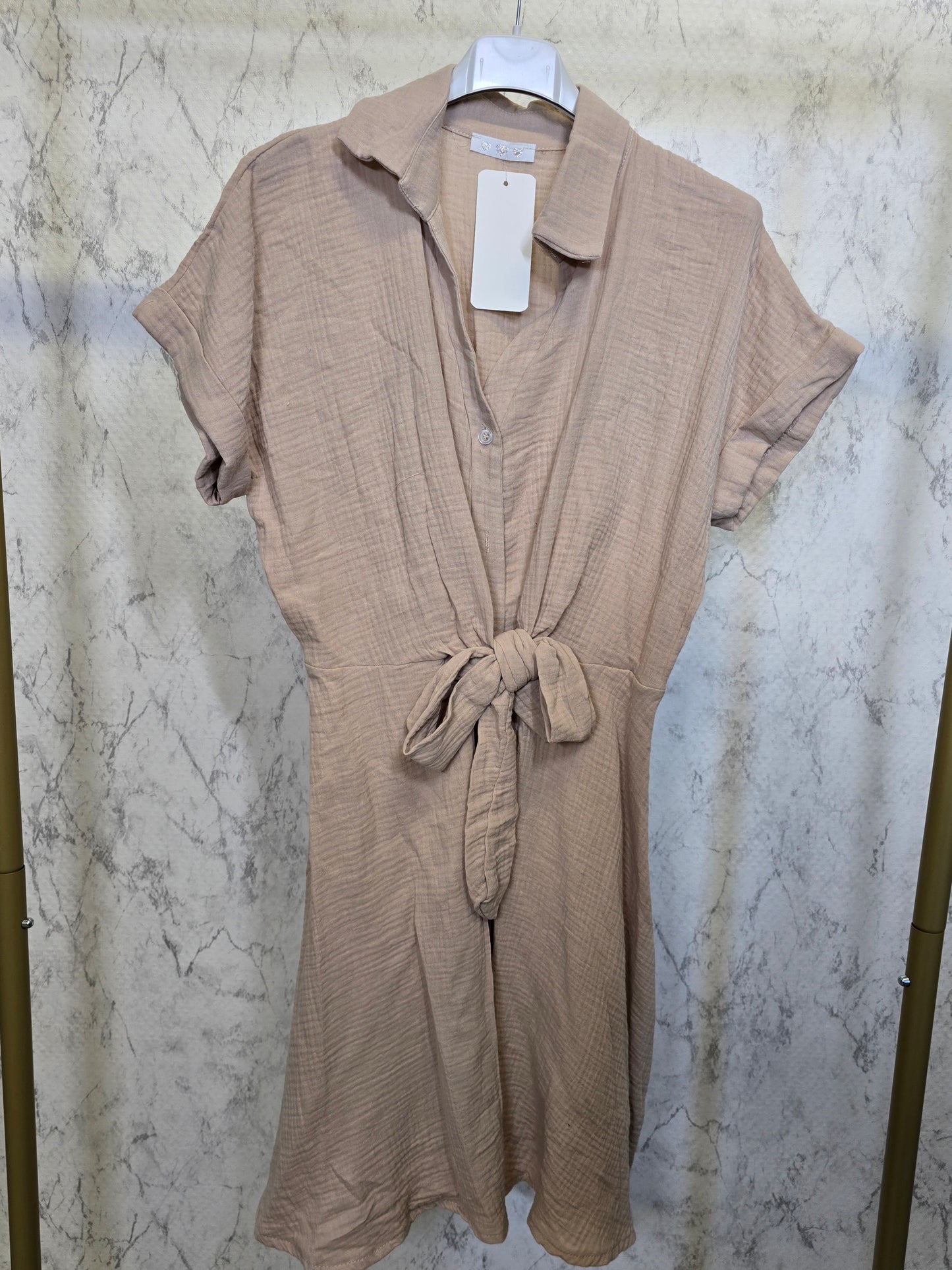 Sommer Kleid Baumwolle knielang