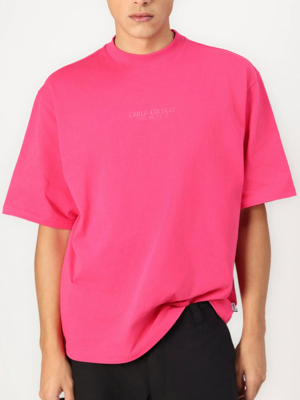 (40) Carlo Colucci TShirt pink unisex oversize