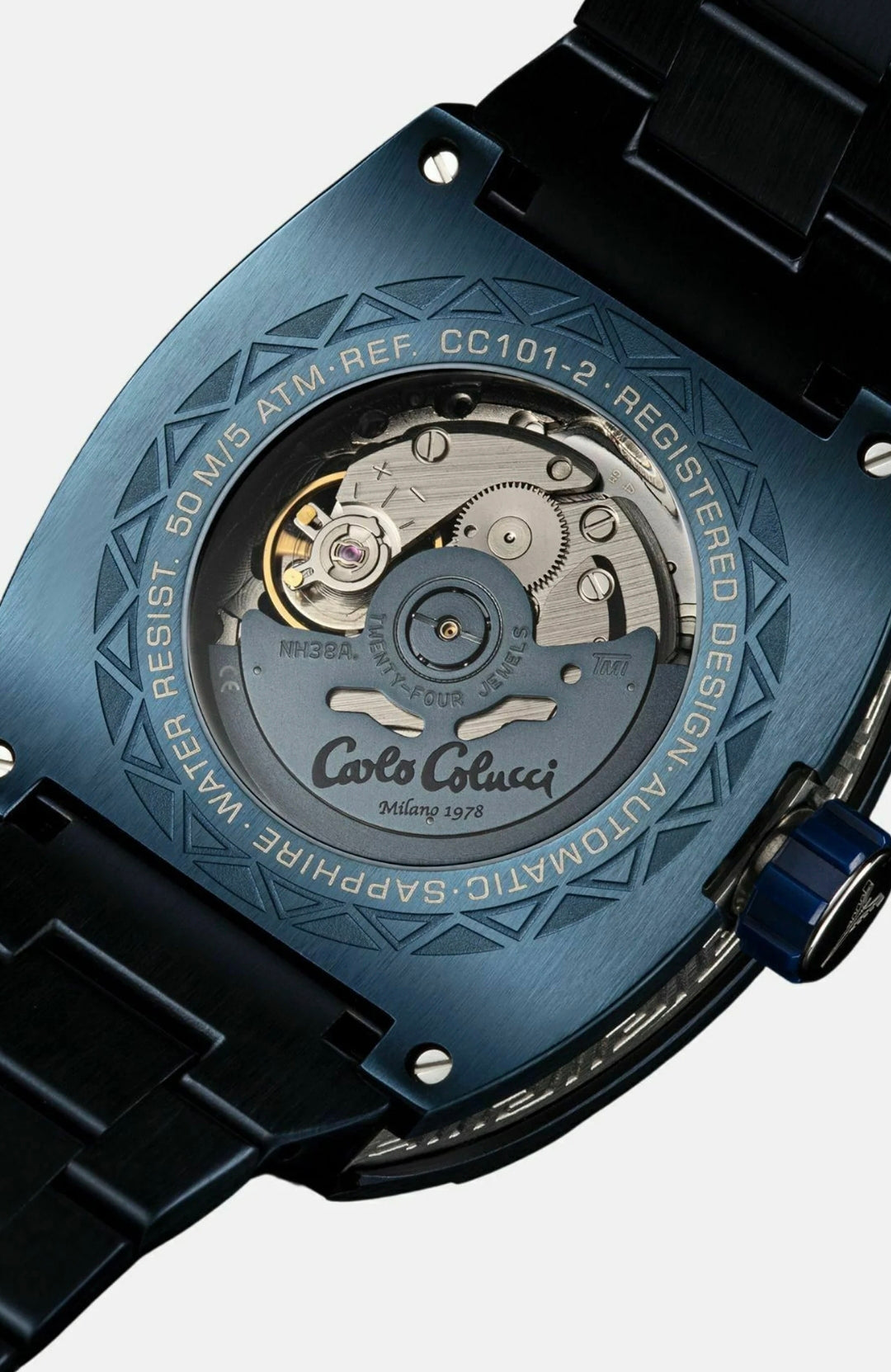 Nr7 Carlo Colucci Armbanduhr navyblau Metall + 2 Jahre Herstellergarantie
