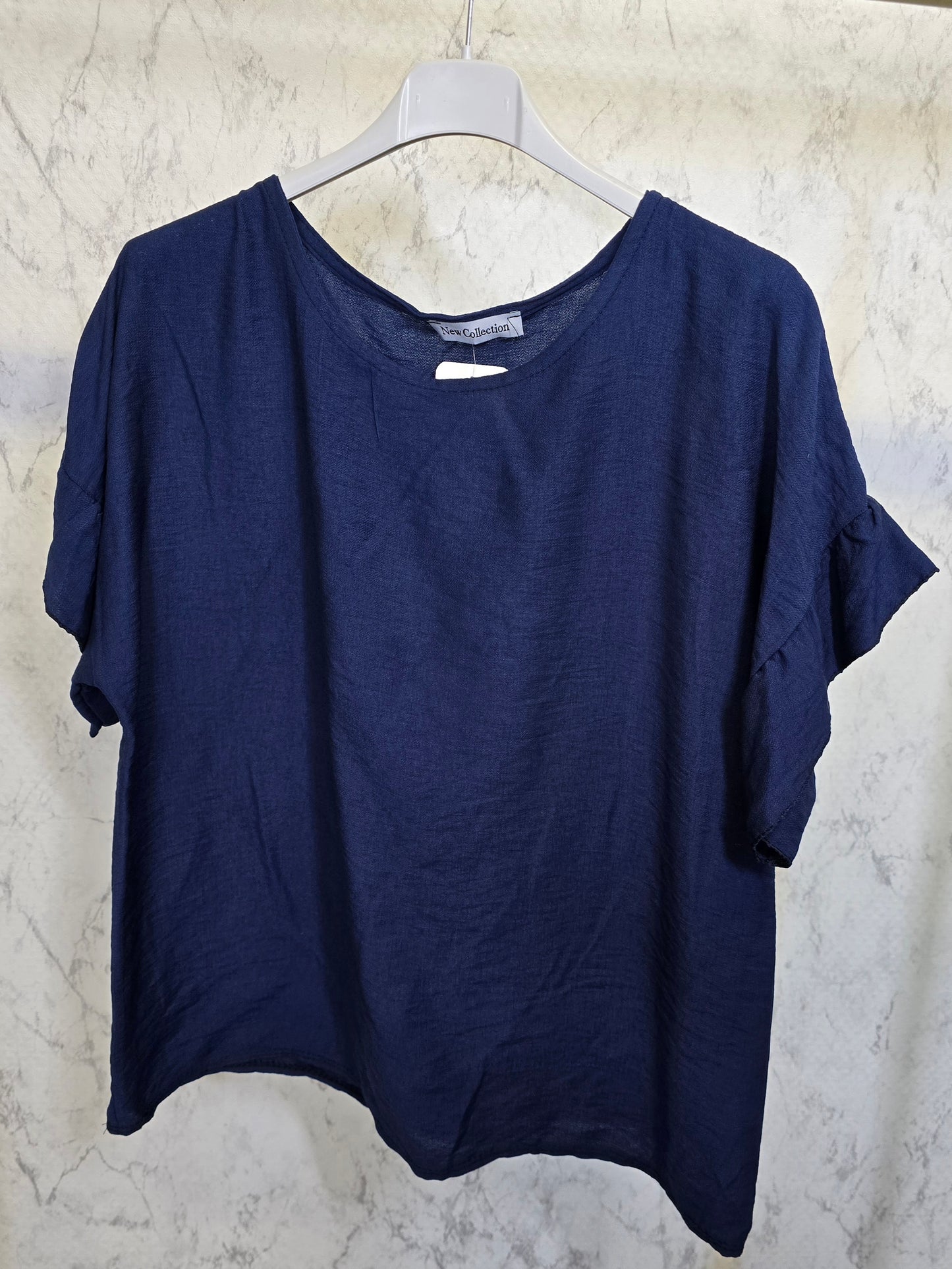 Sommer Tshirt Rüschen Ärmel