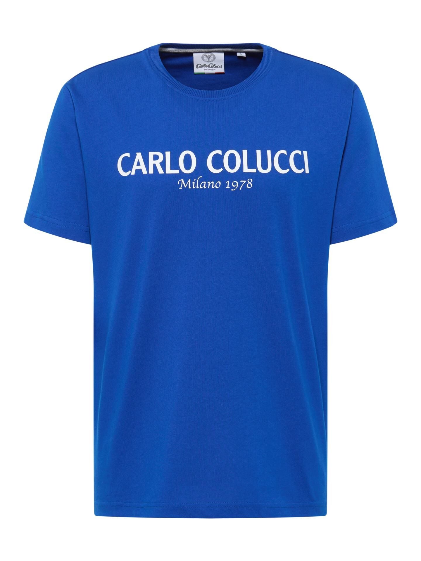 (34) Carlo Colucci T Shirt C2440 13 königsblau