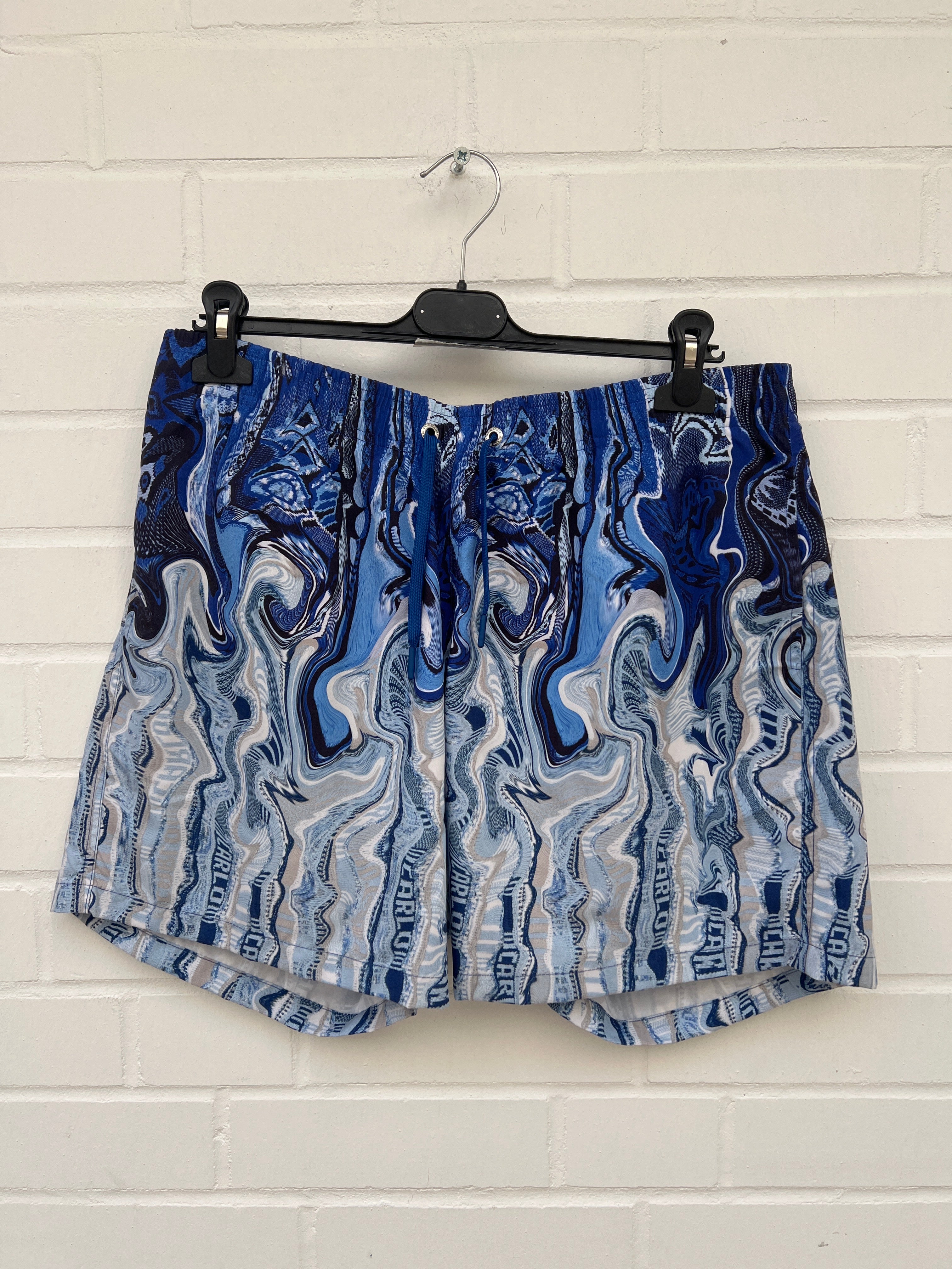 (160) Carlo Colucci Badehose blau muster