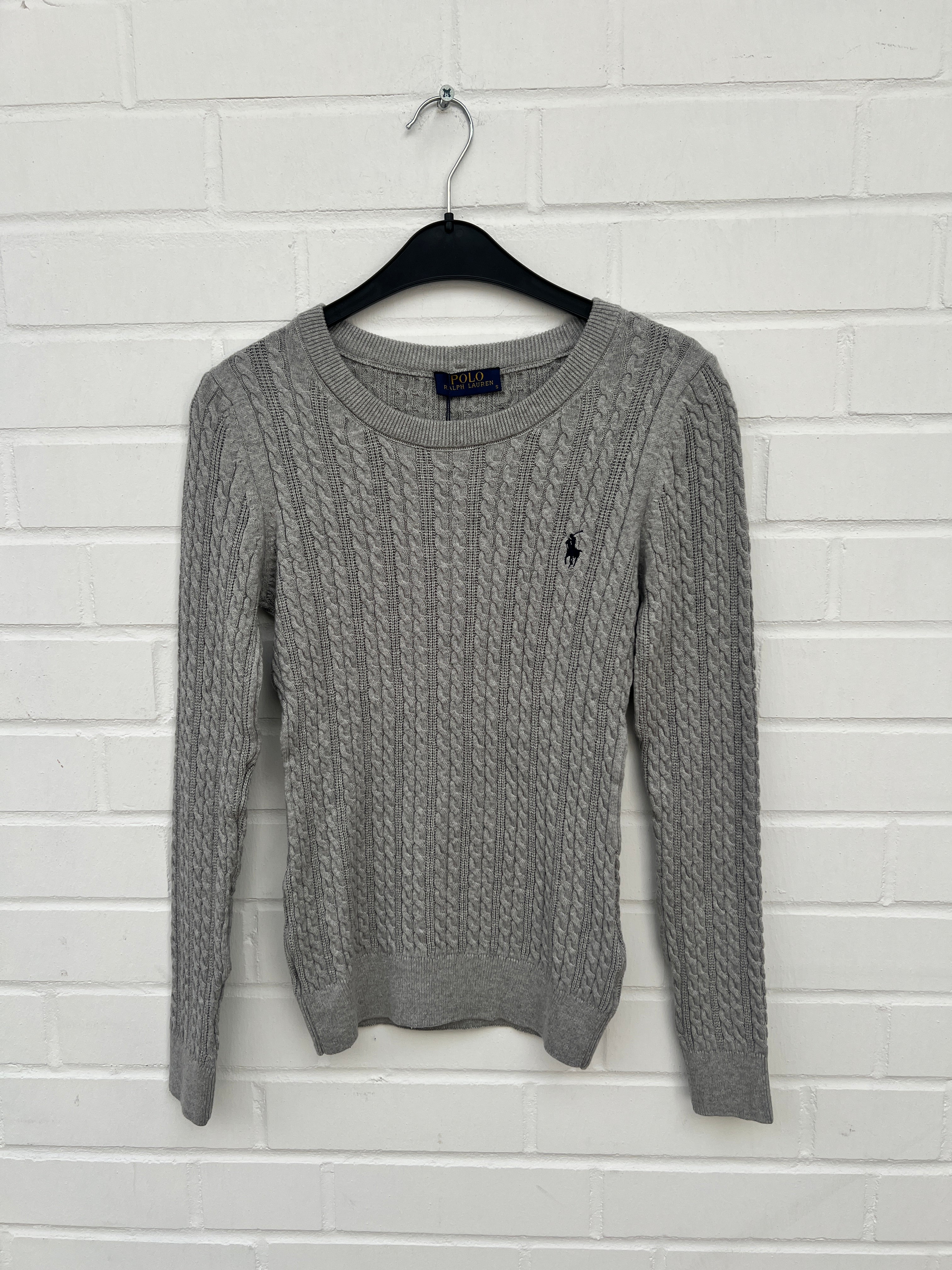 (99) DAMEN POLO Ralph Lauren Strickpullover grau