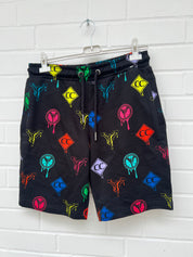 (Stange4) Carlo Colucci Short schwarz muster Gr.S