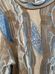 Carlo Colucci 3D Strickpullover Pullover hellblau beige  C10802 COL 681