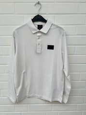 (95) ARMANI EXCHANGE Poloshirt langarm weiß