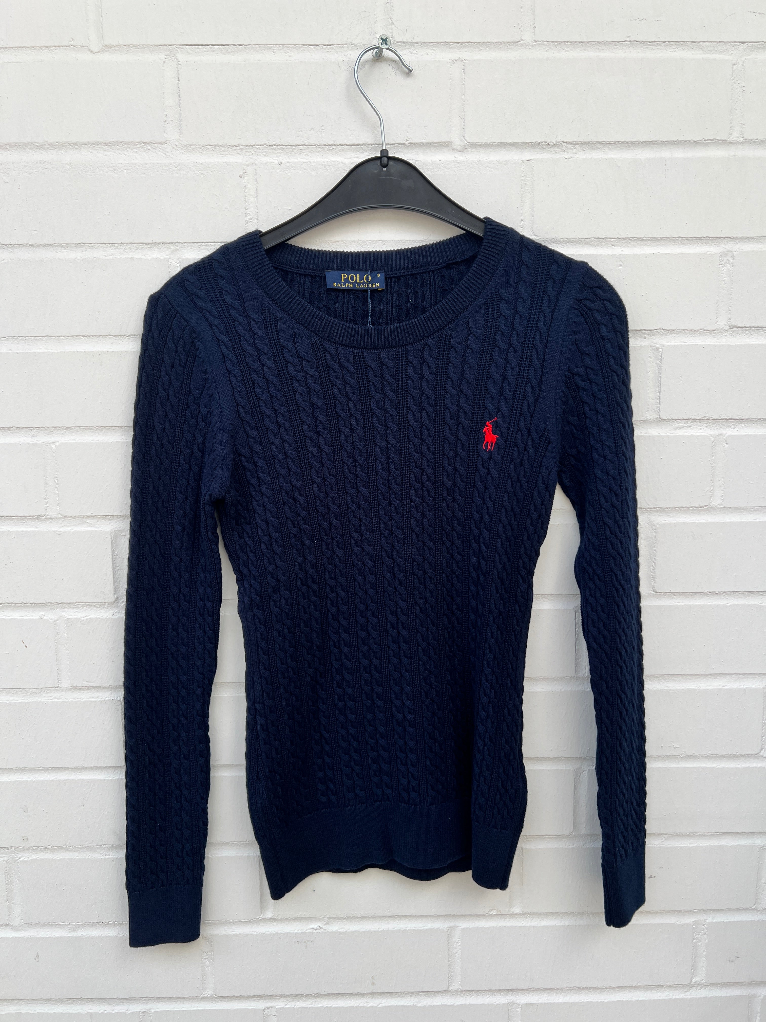 (76) DAMEN POLO Ralph Lauren Strickpullover navyblau
