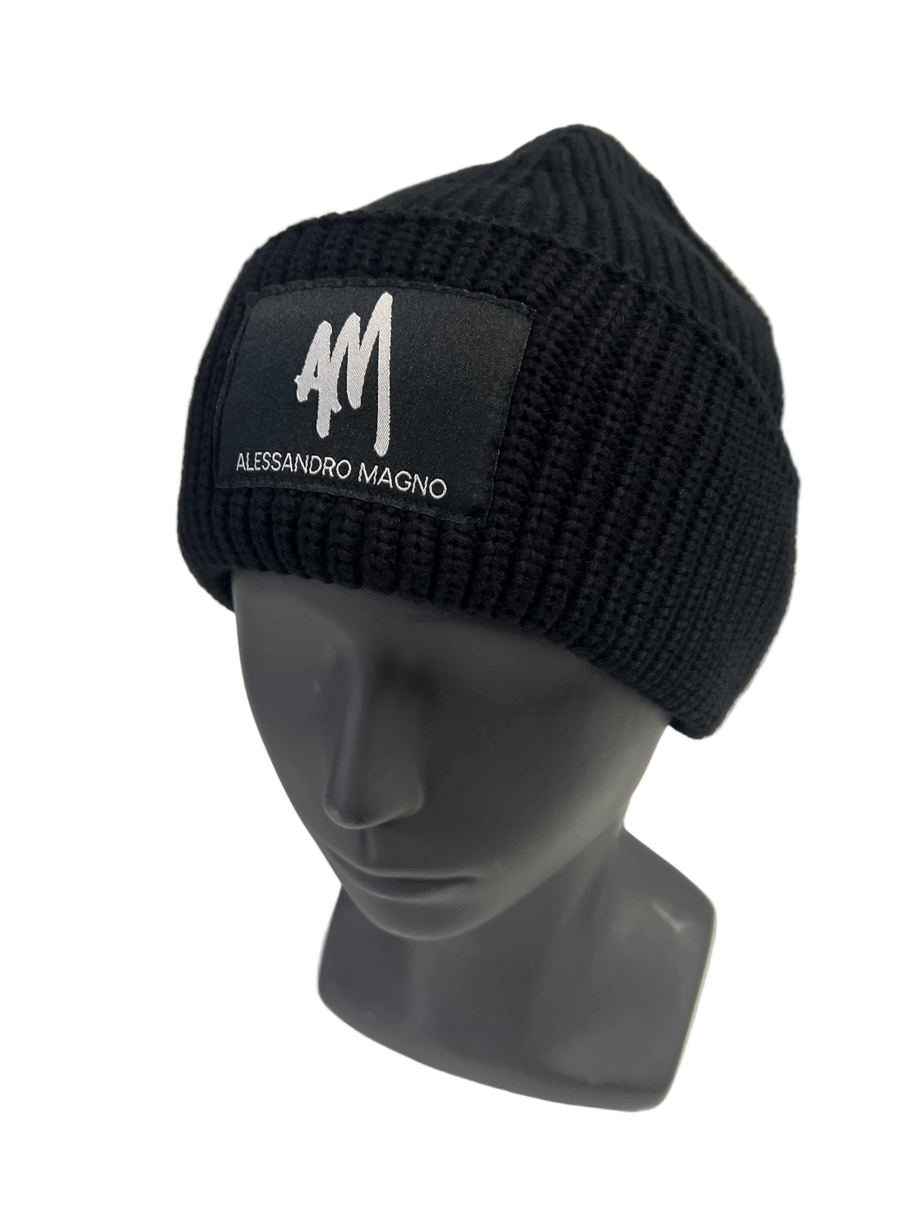 Alessandro Magno Strickmütze schwarz
