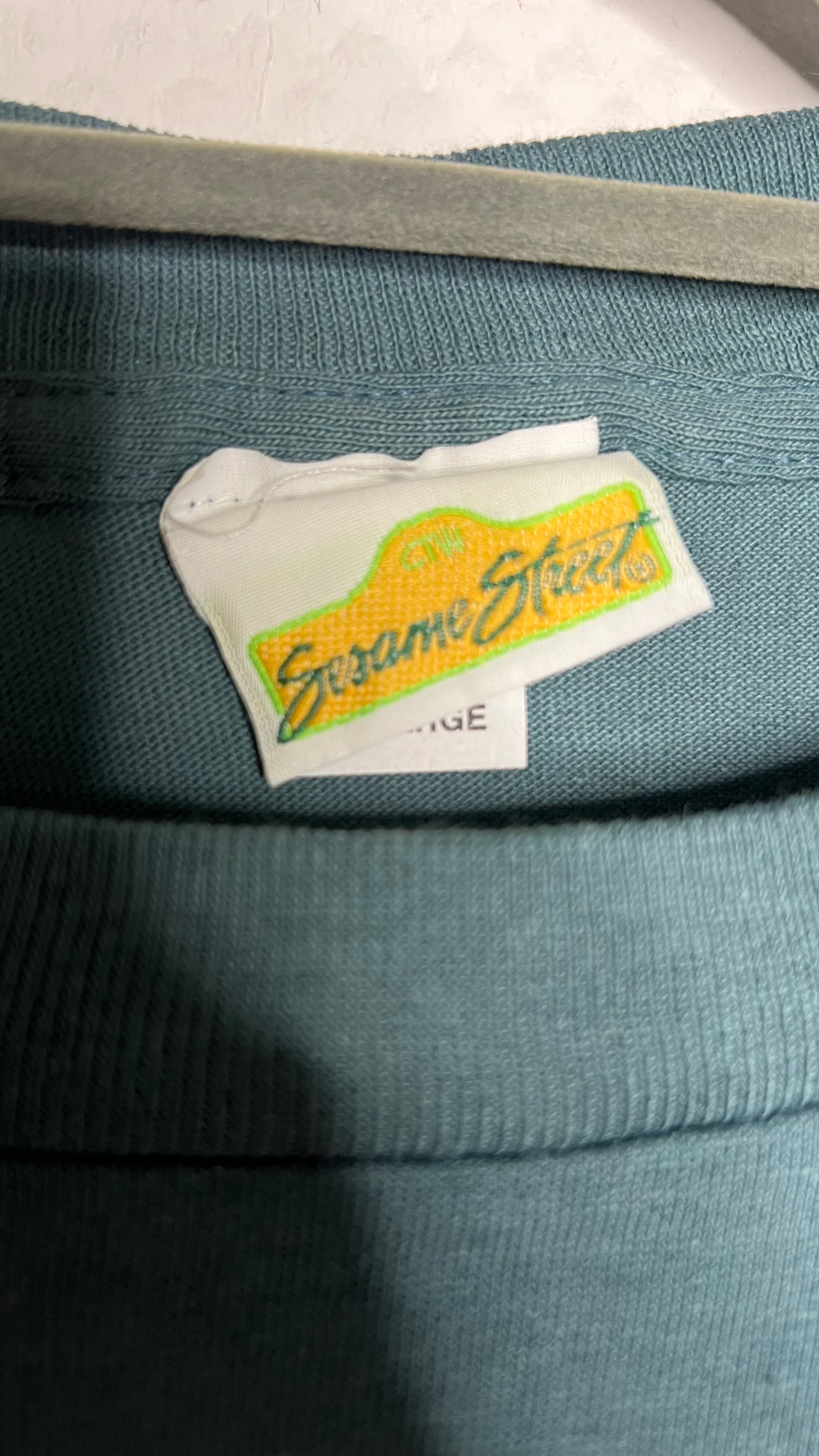 Vintage Sesame Street Cookie Wear Tshirt blaugrün