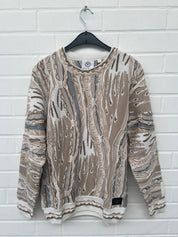 Carlo Colucci 3D Strickpullover Pullover beige grau C12508 COL 561