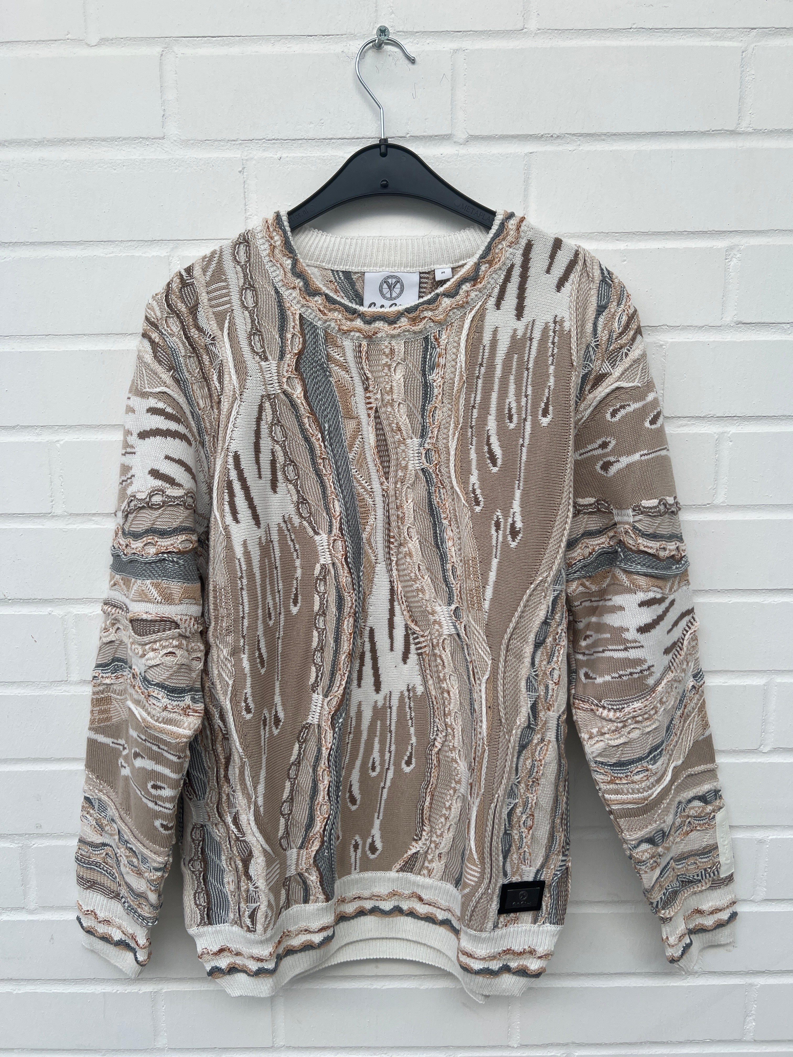 Carlo Colucci 3D Strickpullover Pullover beige grau C12508 COL 561