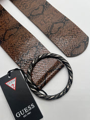 GUESS Gürtel Schlangen Muster braun