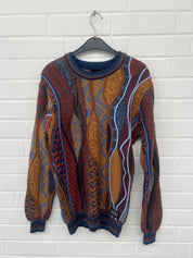 Carlo Colucci 3D Strickpullover Pullover braun blau C13301 COL79