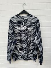 (83) Carlo Colucci Sweatshirt grauschwarz muster