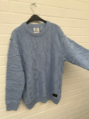 Carlo Colucci 3D Strickpullover Pullover hellblau C9016 COL 15