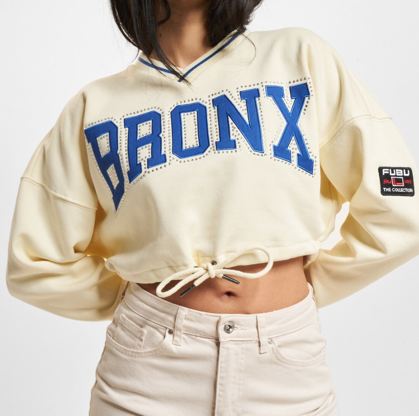 (A21) Fubu crop Top creme Bronx