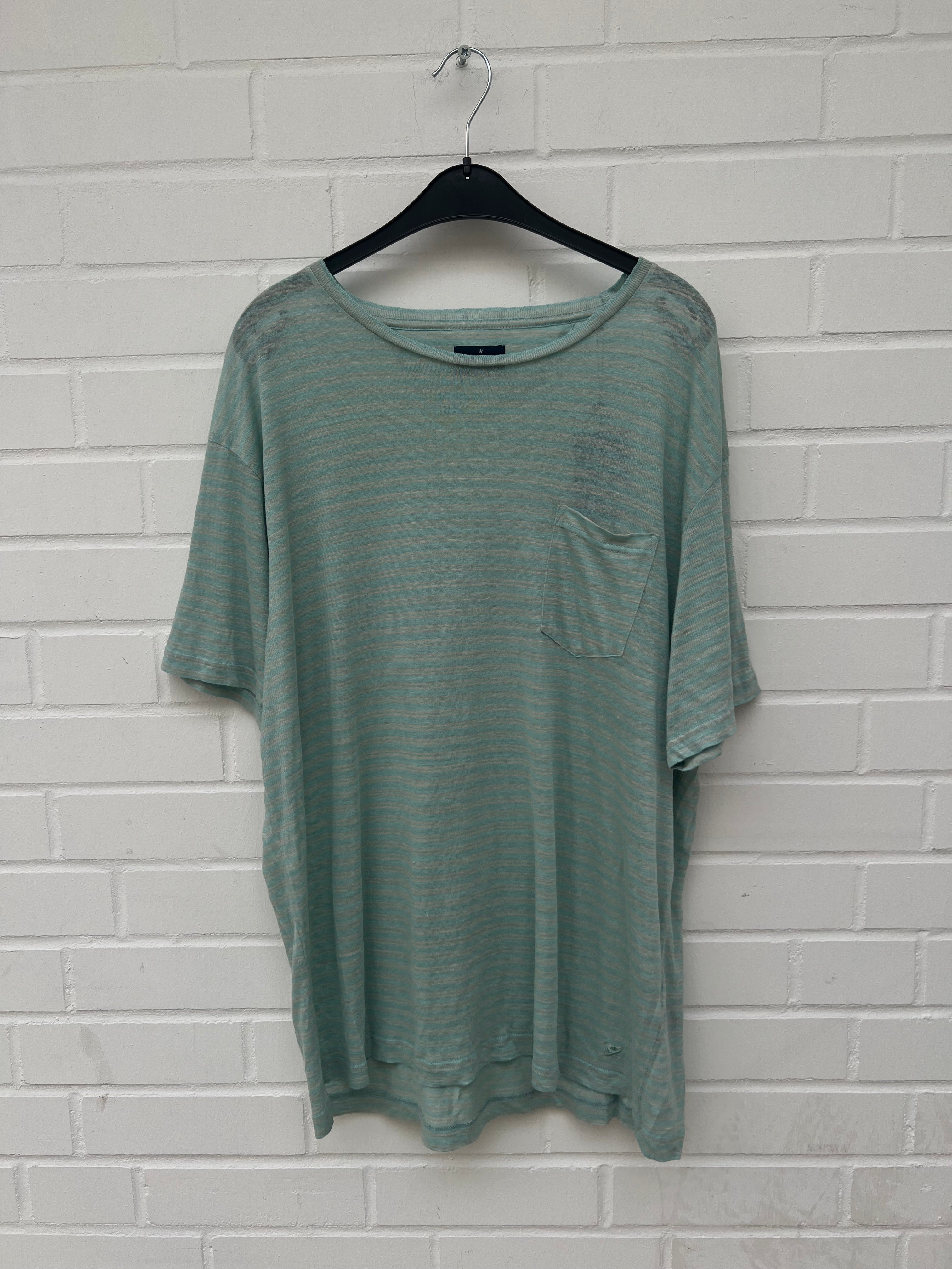 HACKETT LONDON Pocket Shirt 100% Leinen türkis