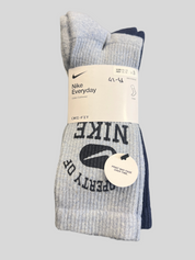 (100) NIKE 3x Crew Socken blau weiß