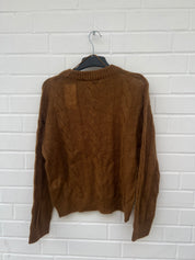 Vero Moda Aware Pullover mit Zopfmuster khaki braun GrM