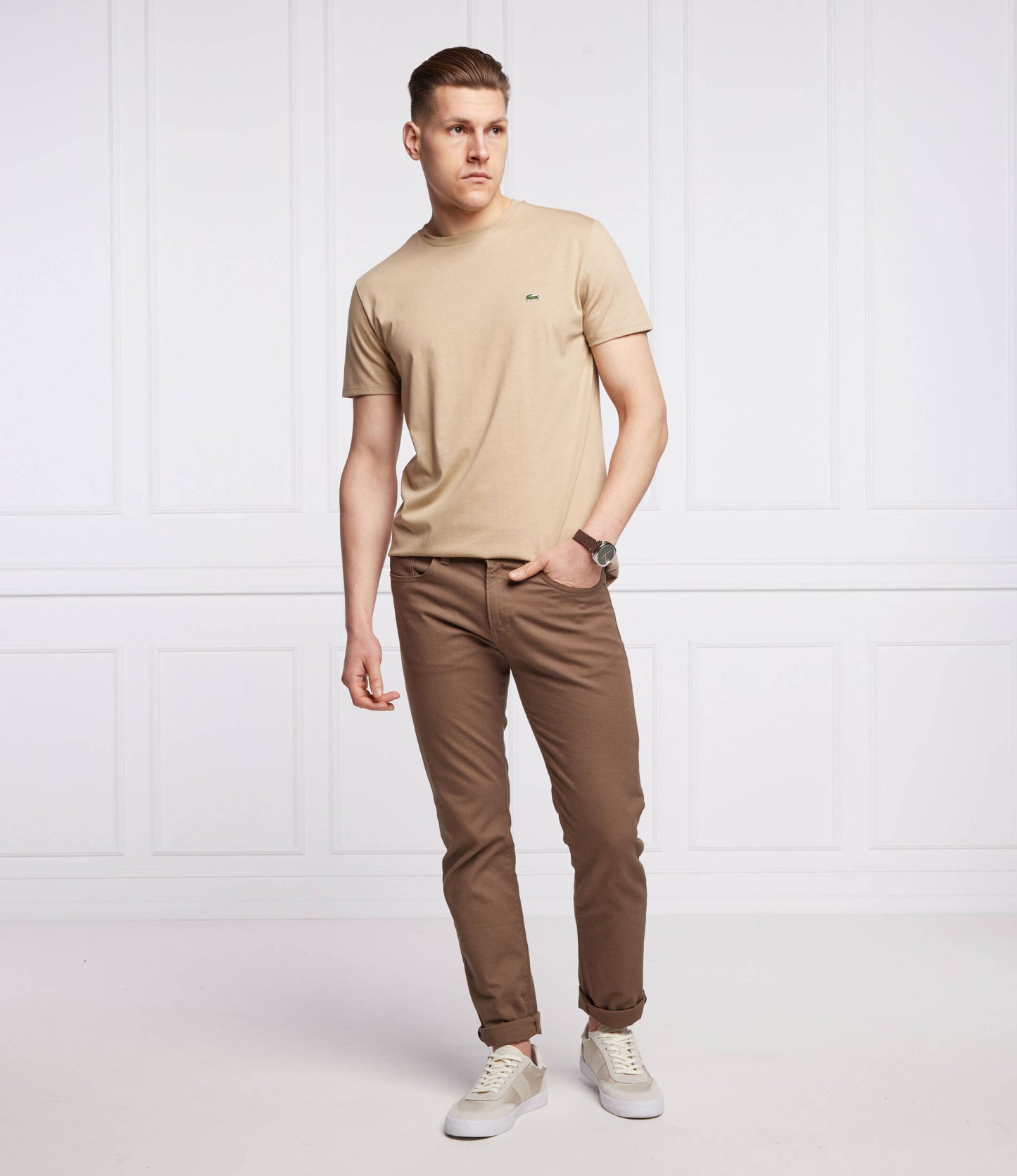 (32) Lacoste T Shirt Regular Fit beige