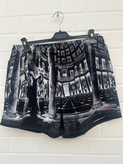 Badehose schwarz muster